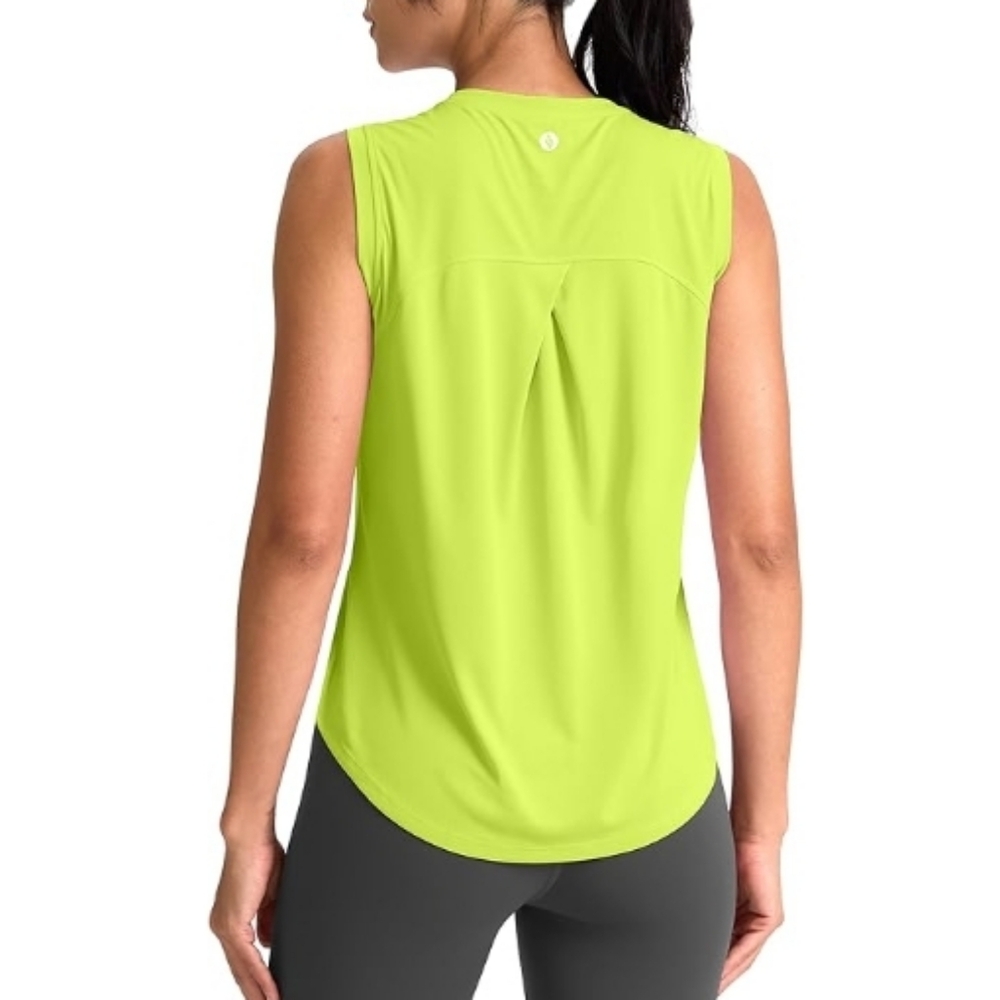 Sleeveless Workout Active Tennis Yoga  Athletic Top Green